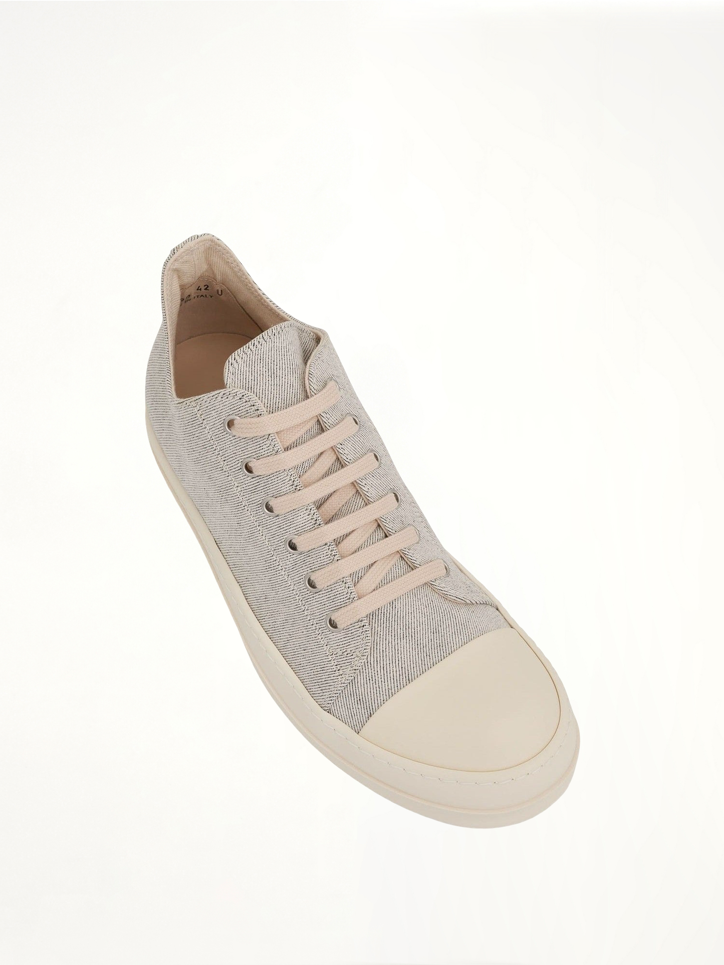 RICK OWENS DRKSHDW Low Denim Sneakers (Grey)