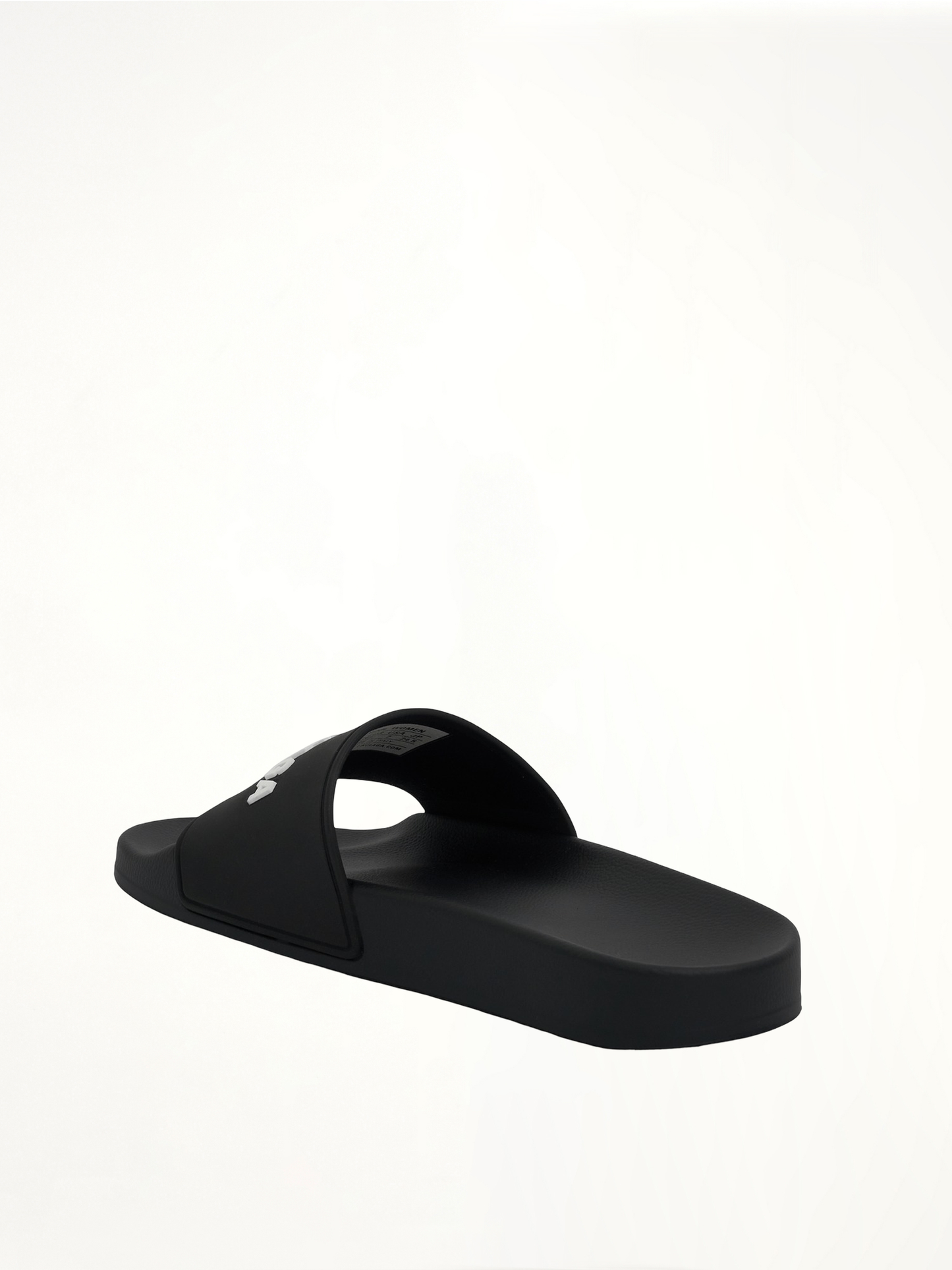 BALENCIAGA 3D Logo Pool Slide Sandal (Black)