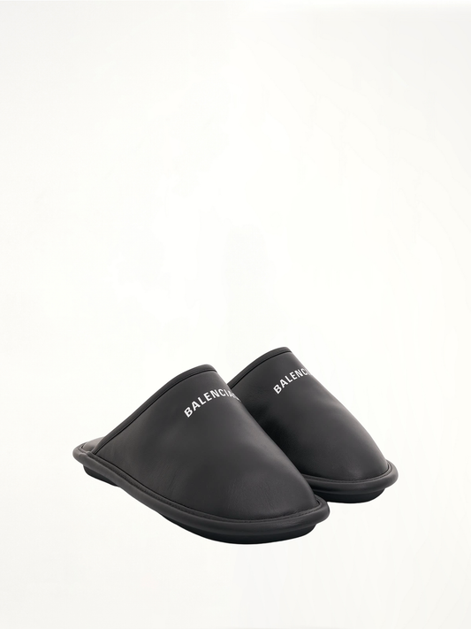 BALENCIAGA Home Slippers (Black/White)