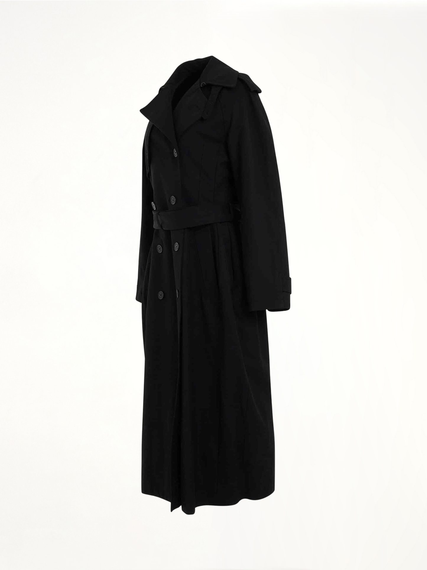 BALENCIAGA Hourglass Trench Coat (Black)