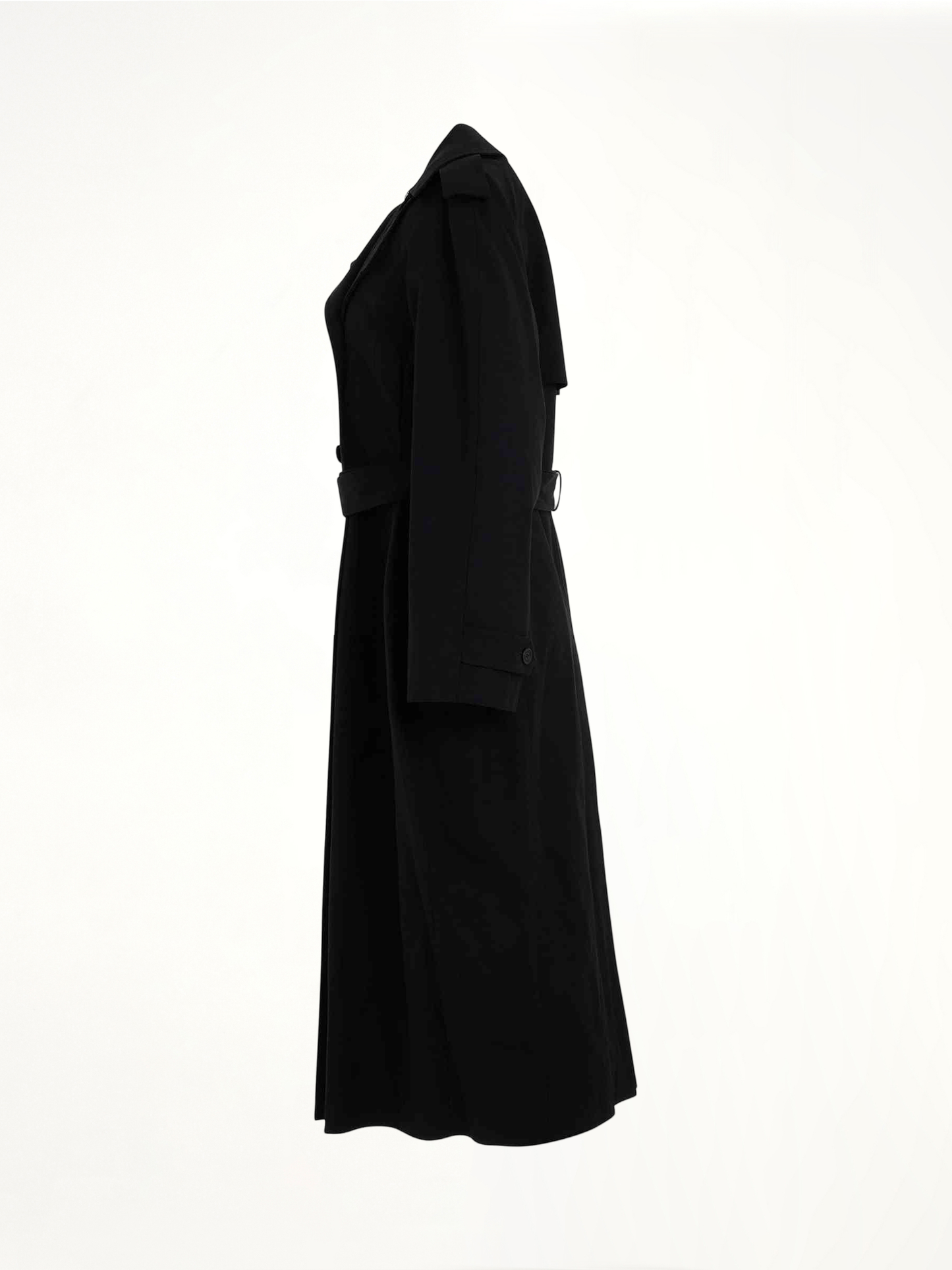 BALENCIAGA Hourglass Trench Coat (Black)