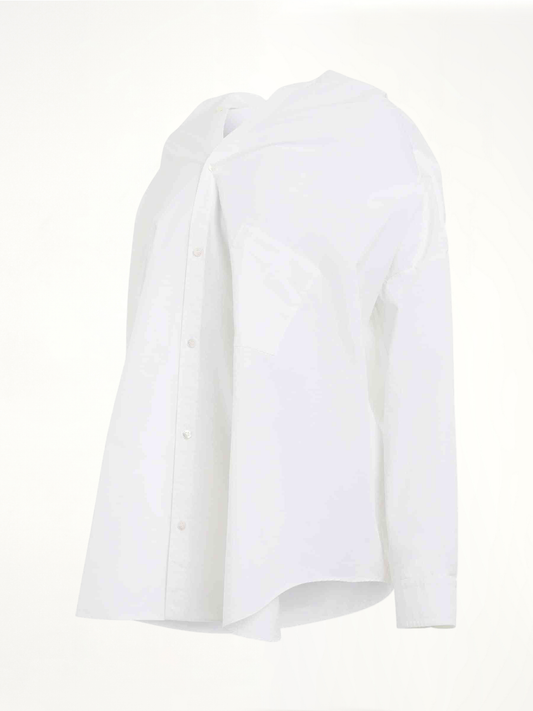 BALENCIAGA Knotted Vareuse Shirt (White)