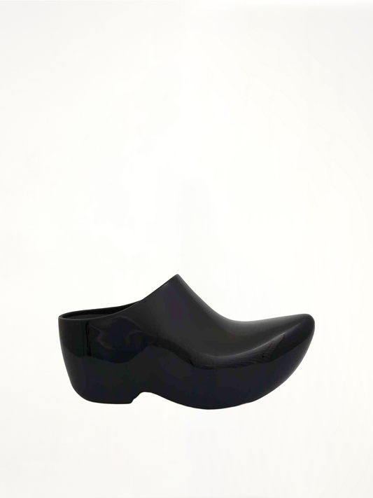 Image of Footwear. Productname: BALENCIAGA Technoclog Shinny Mule in BLACK colour by brand - BALENCIAGA