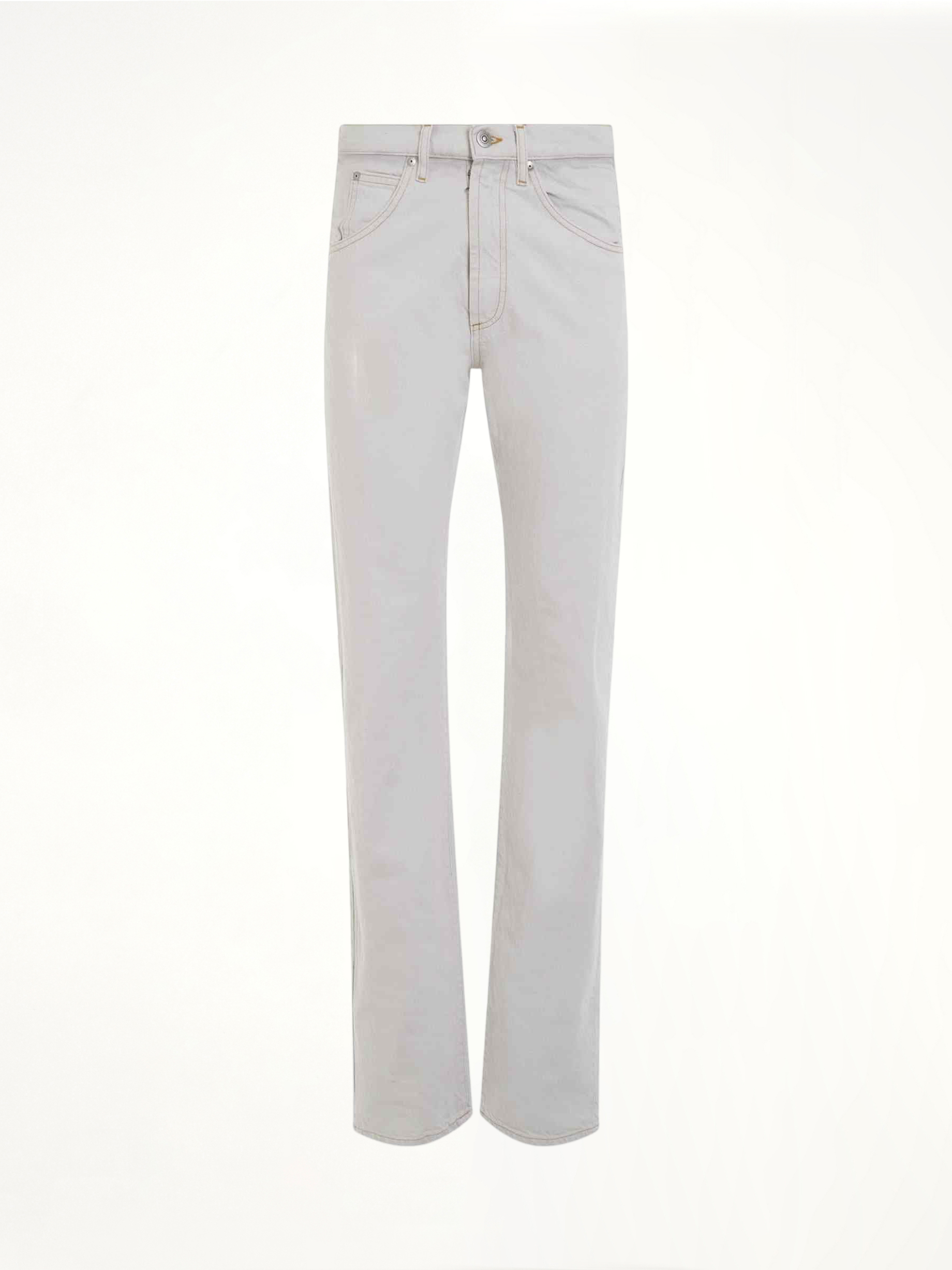 Image of a model wearing Denim. Productname: MAISON MARGIELA Memory of Jeans in BLUE colour by brand - MAISON MARGIELA