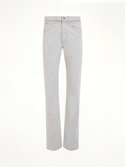 Image of a model wearing Denim. Productname: MAISON MARGIELA Memory of Jeans in BLUE colour by brand - MAISON MARGIELA