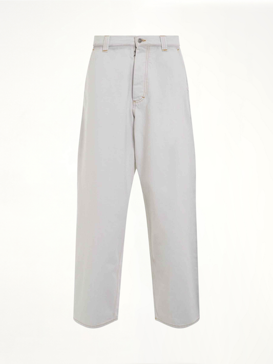 Image of a model wearing Denim. Productname: MAISON MARGIELA Utilitarian Jeans in BLUE colour by brand - MAISON MARGIELA