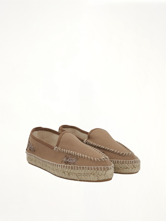 MAISON MARGIELA Embroidered Espadrilles (Brown)