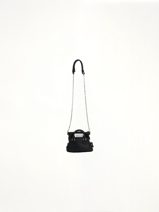 Image of Bags. Productname: MAISON MARGIELA Baby 5AC Crossbody Bag in BLACK colour by brand - MAISON MARGIELA