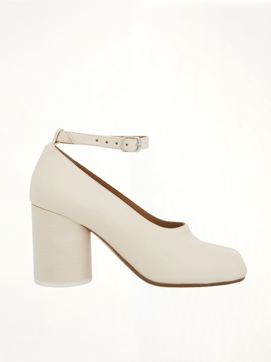 Image of Footwear. Productname: MAISON MARGIELA Tabi 8cm Heel Pumps in WHITE colour by brand - MAISON MARGIELA