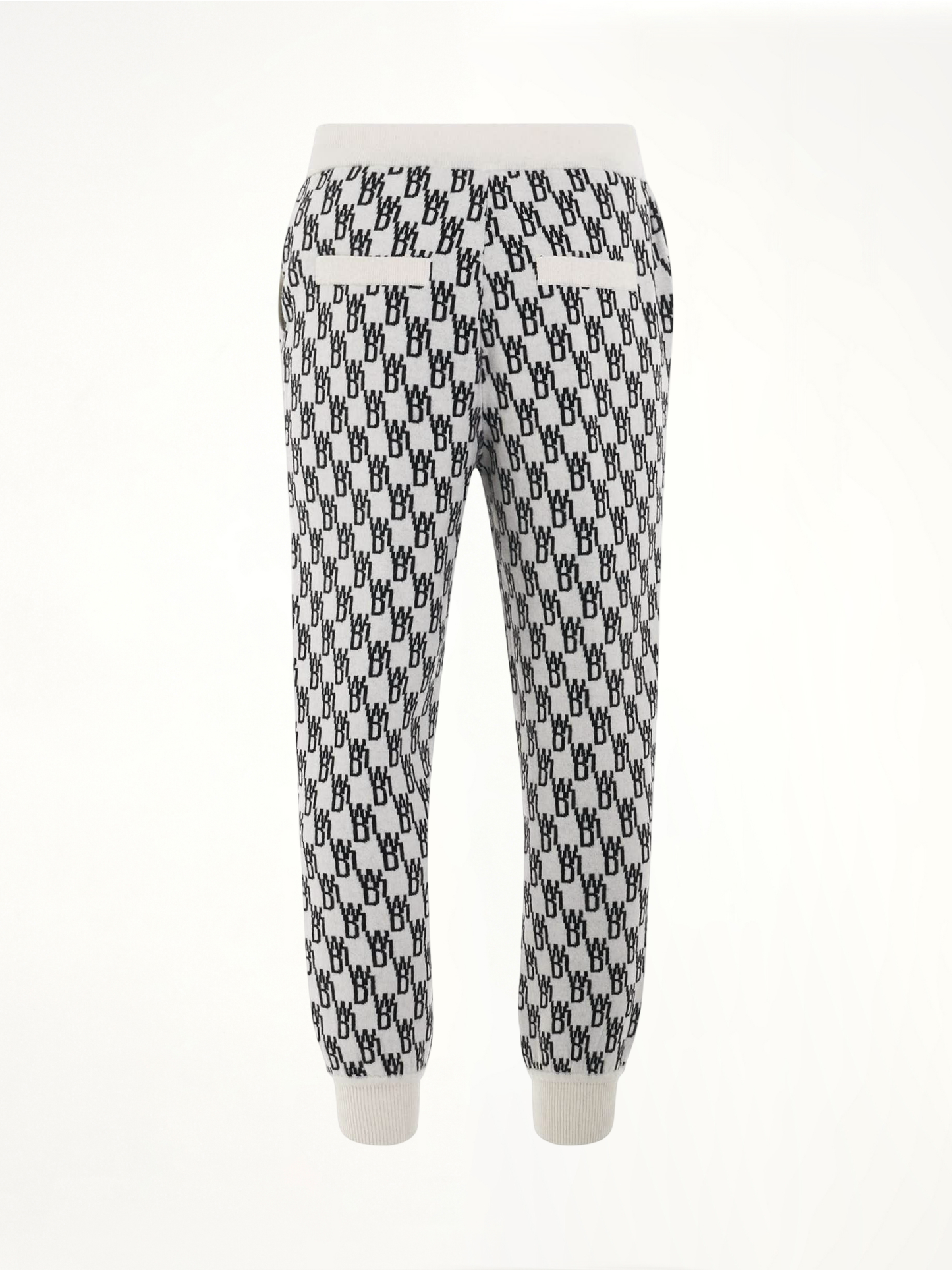 WE11DONE Logo Knit Jacquard Trouser (White)