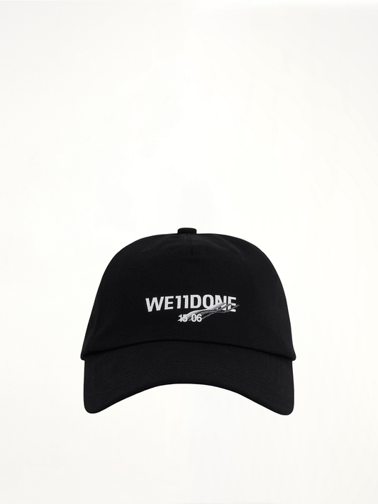 Image of Hats. Product name - Basic 1506 Logo Cap in Black colour by brand - WE11DONE