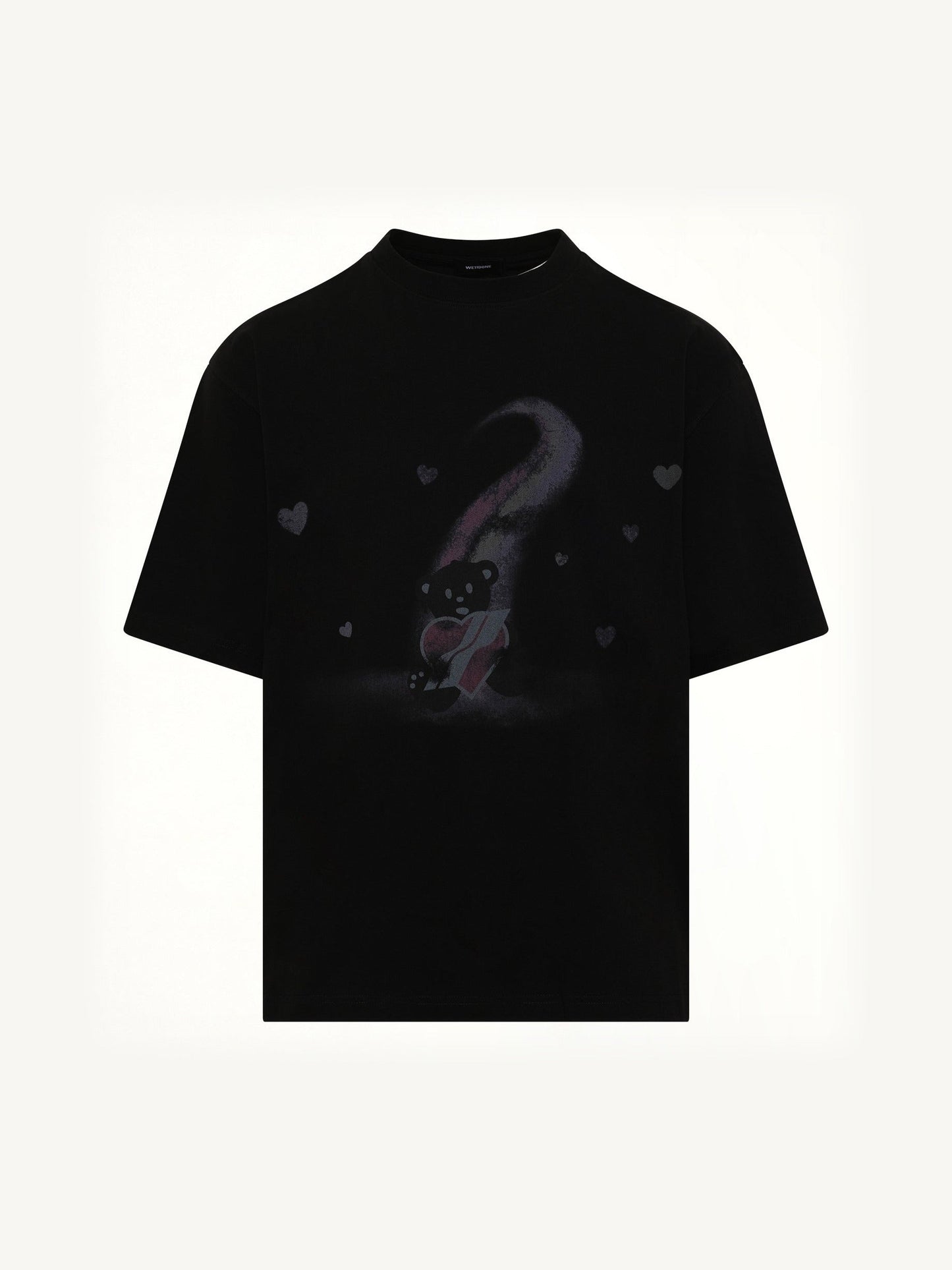 WE11DONE Teddy Bear Print T-Shirt (Black)