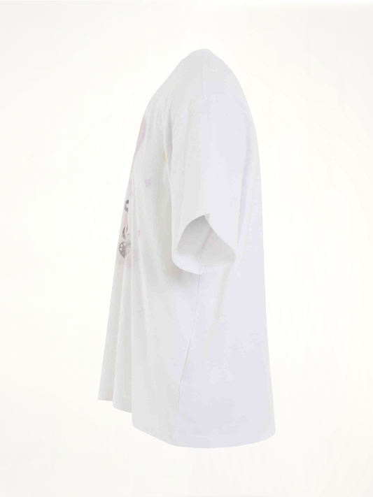 WE11DONE Teddy Bear Print T-Shirt (White)