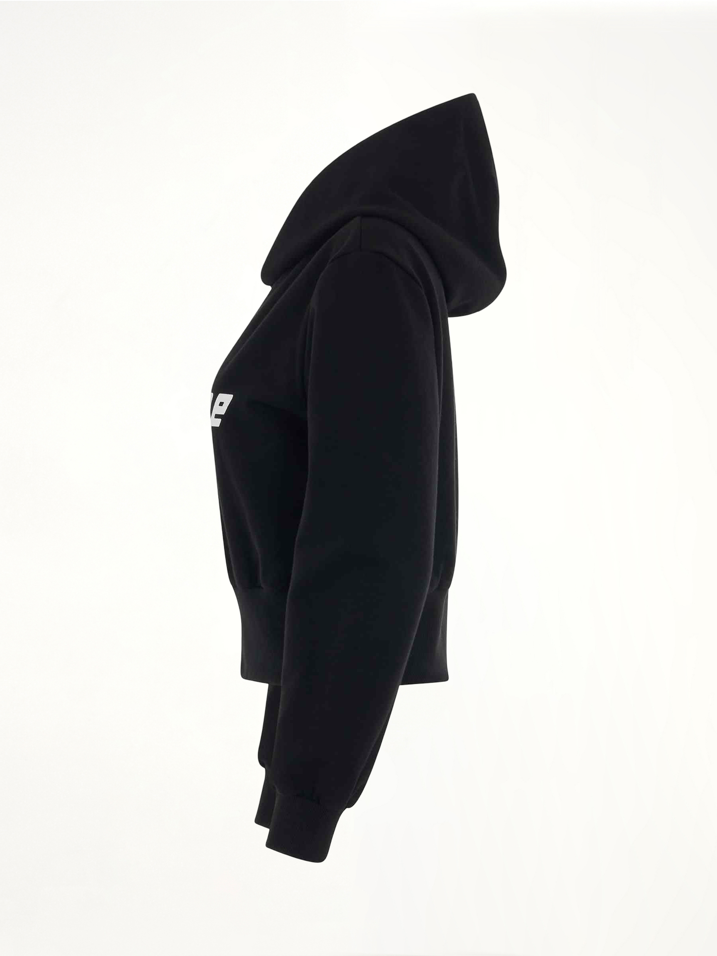 WE11DONE Lettering Symbol Crop Hoodie (Black)