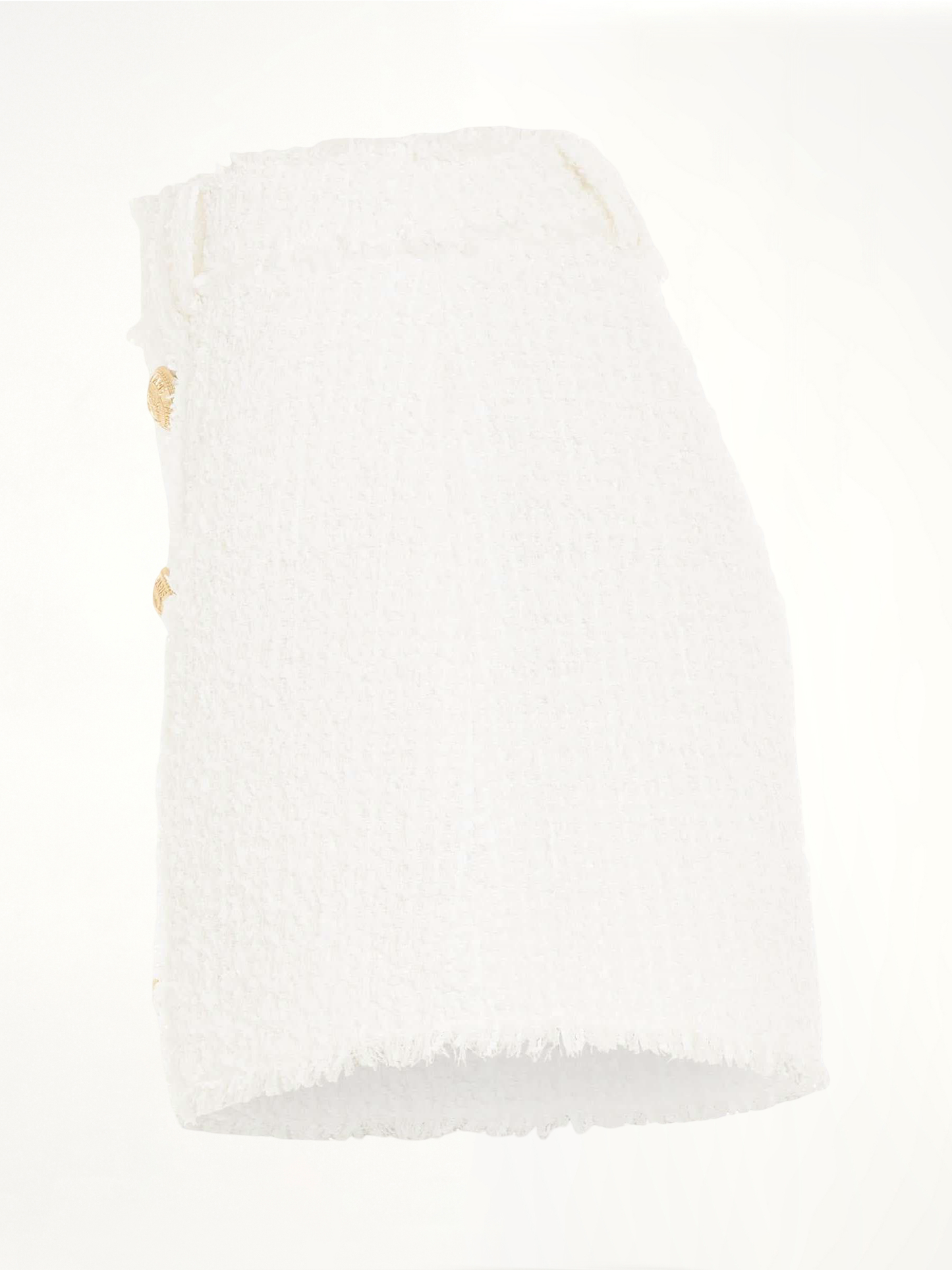 BALMAIN High Waisted 8 Buttons Shorts (White)