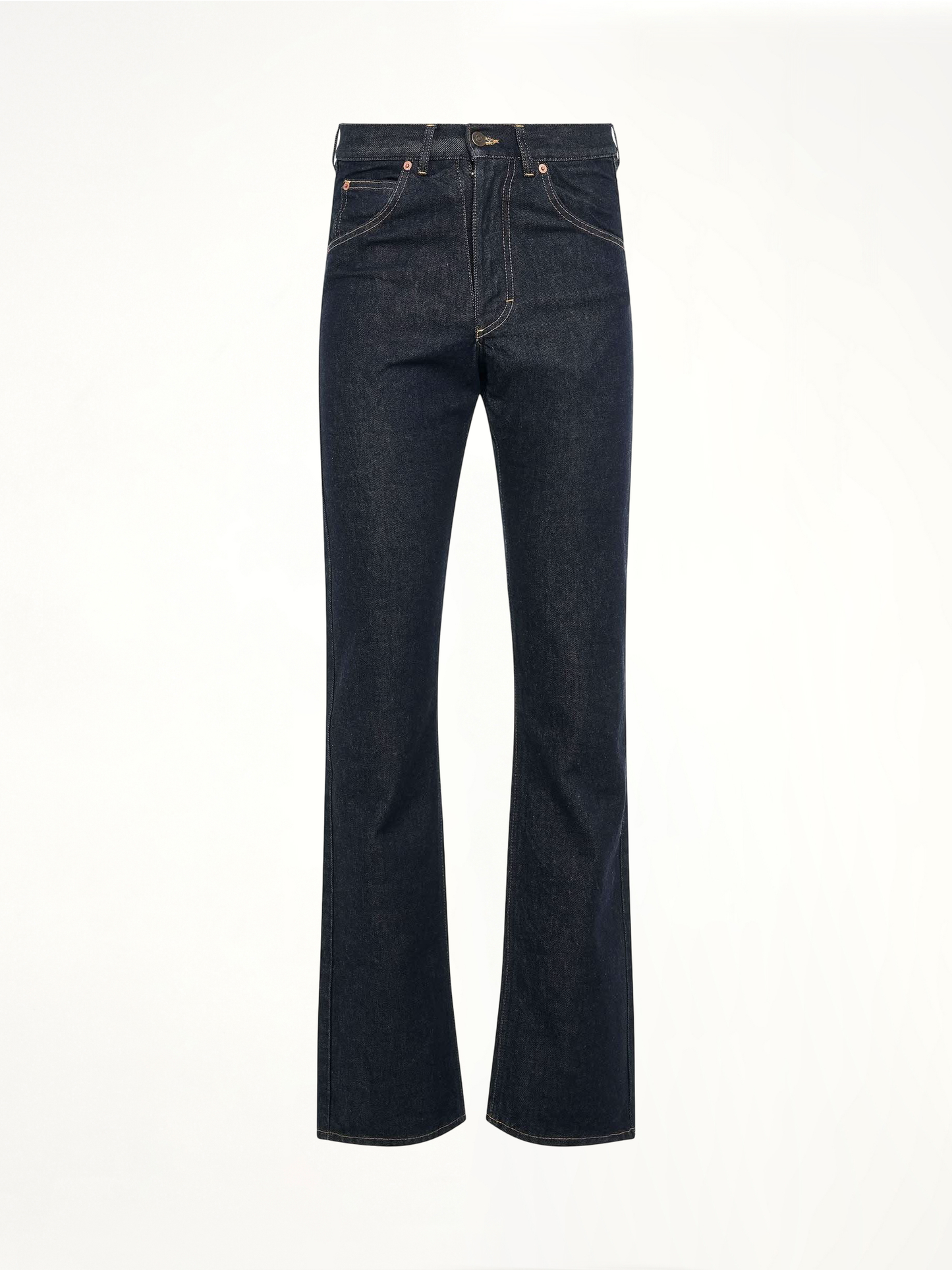 Image of a model wearing Denim. Productname: MAISON MARGIELA Classic Unisex Jeans in BLUE colour by brand - MAISON MARGIELA