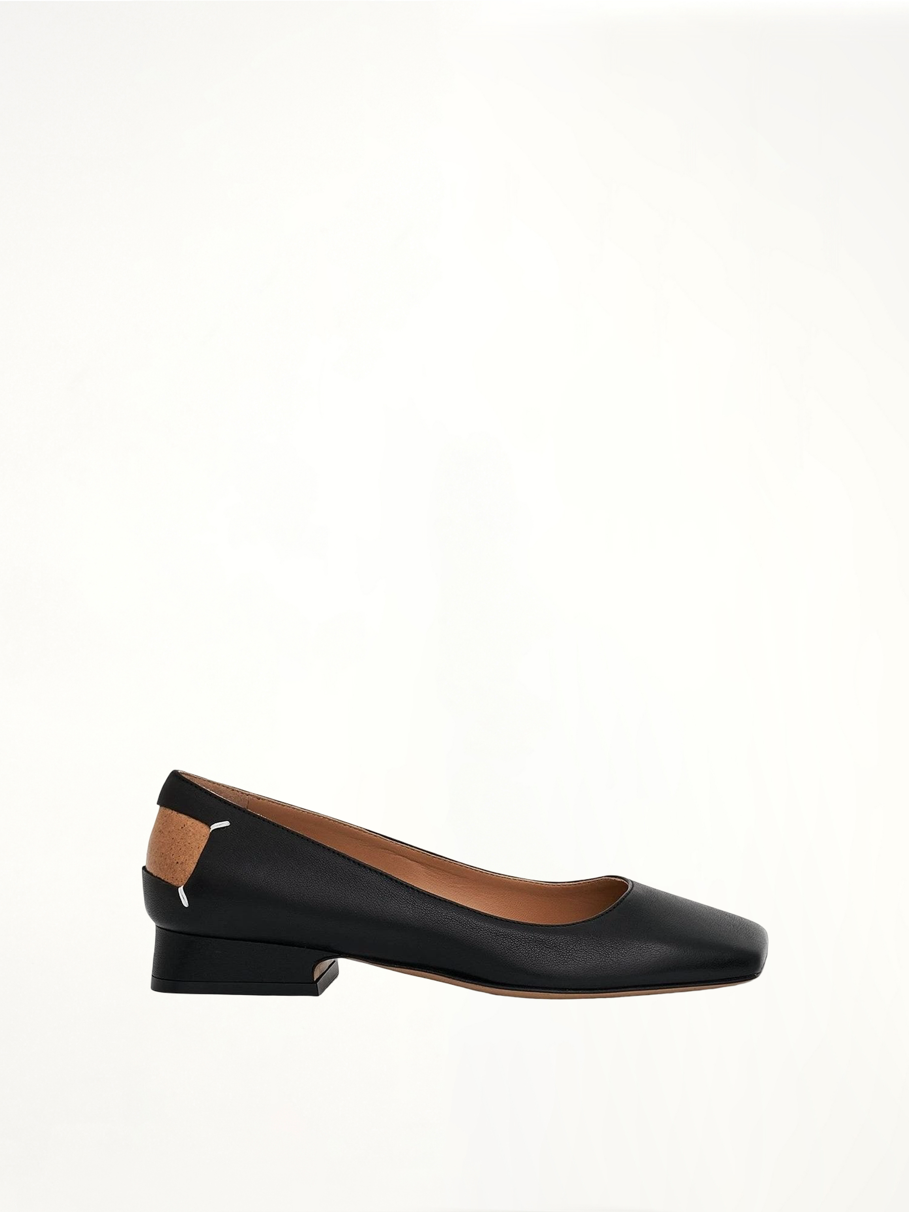 Image of Shoes. Product name - Four Stitches Decortique Ballerinas in Black colour by brand - MAISON MARGIELA