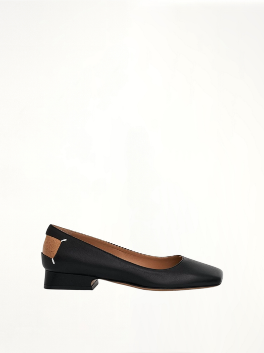 Image of Footwear. Productname: MAISON MARGIELA Four Stitches Decortique Ballerinas in BLACK colour by brand - MAISON MARGIELA