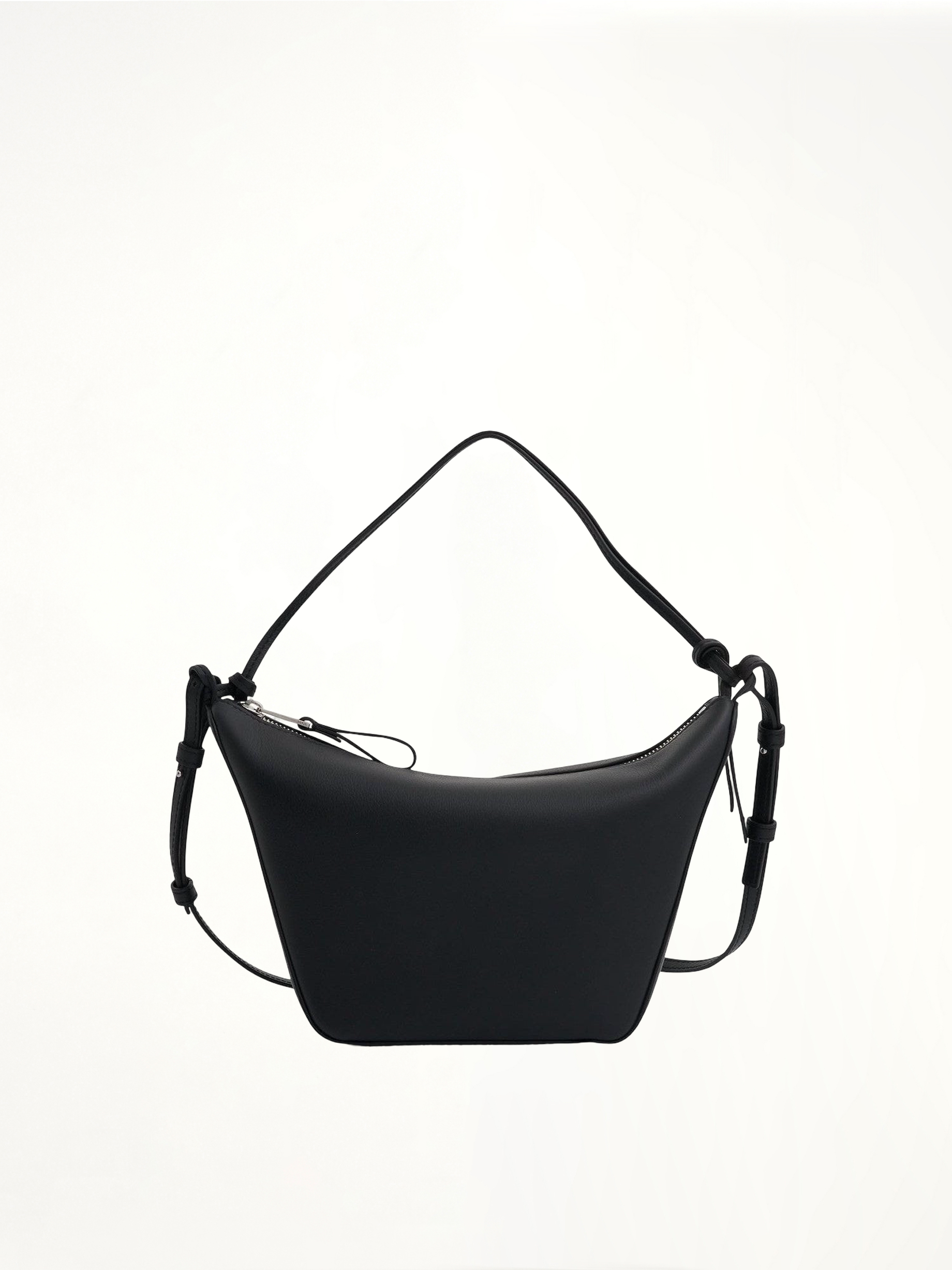 Image of Bags. Product name - Mini Hammock Hobo Bag in Black colour by brand - LOEWE