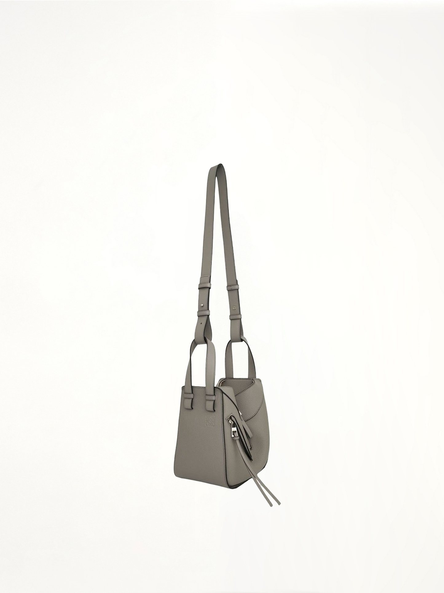 Image of Bags. Product name - Compact Hammock Bag in Grey colour by brand - LOEWE