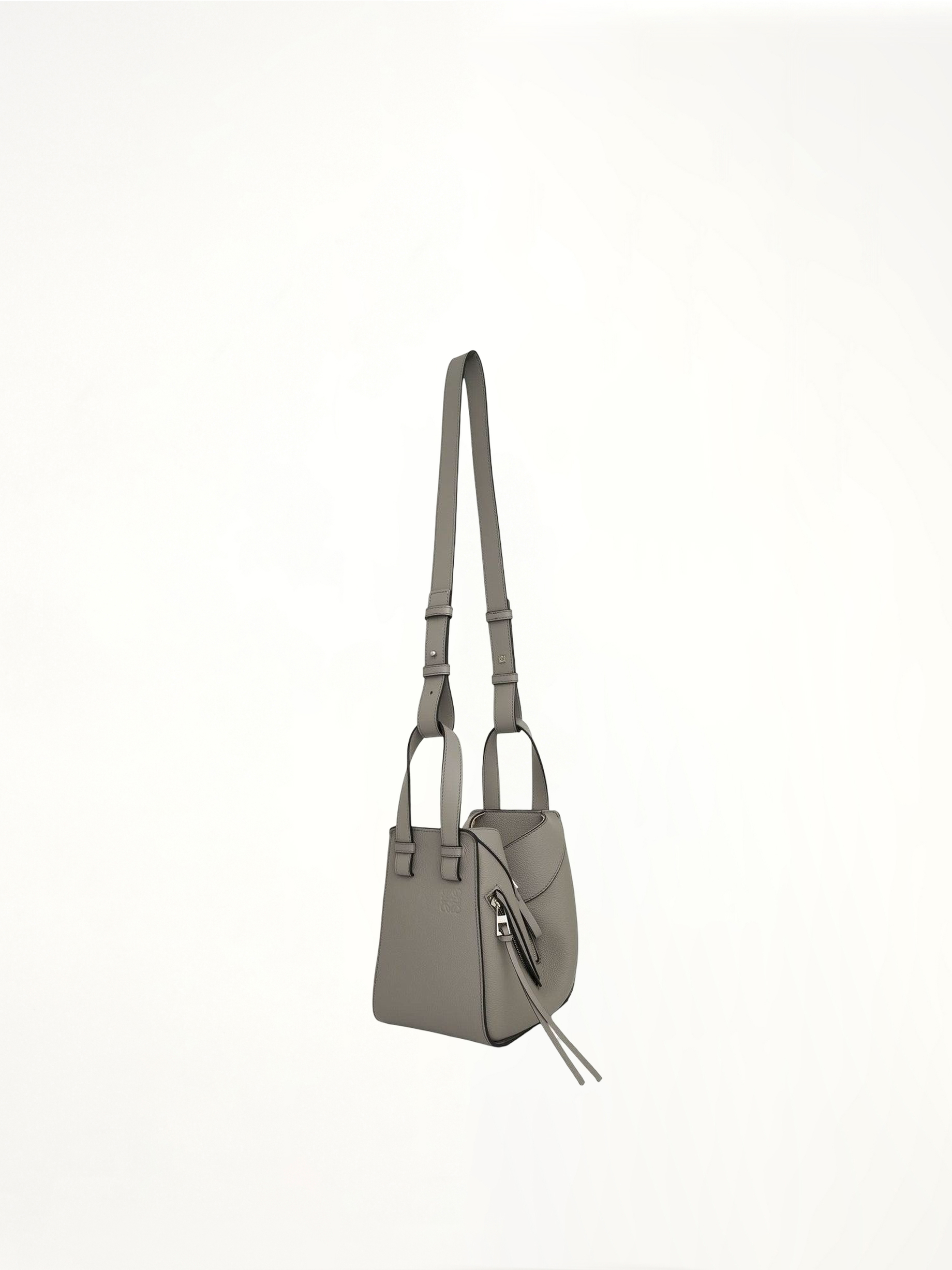 Image of Bags. Product name - Compact Hammock Bag in Grey colour by brand - LOEWE