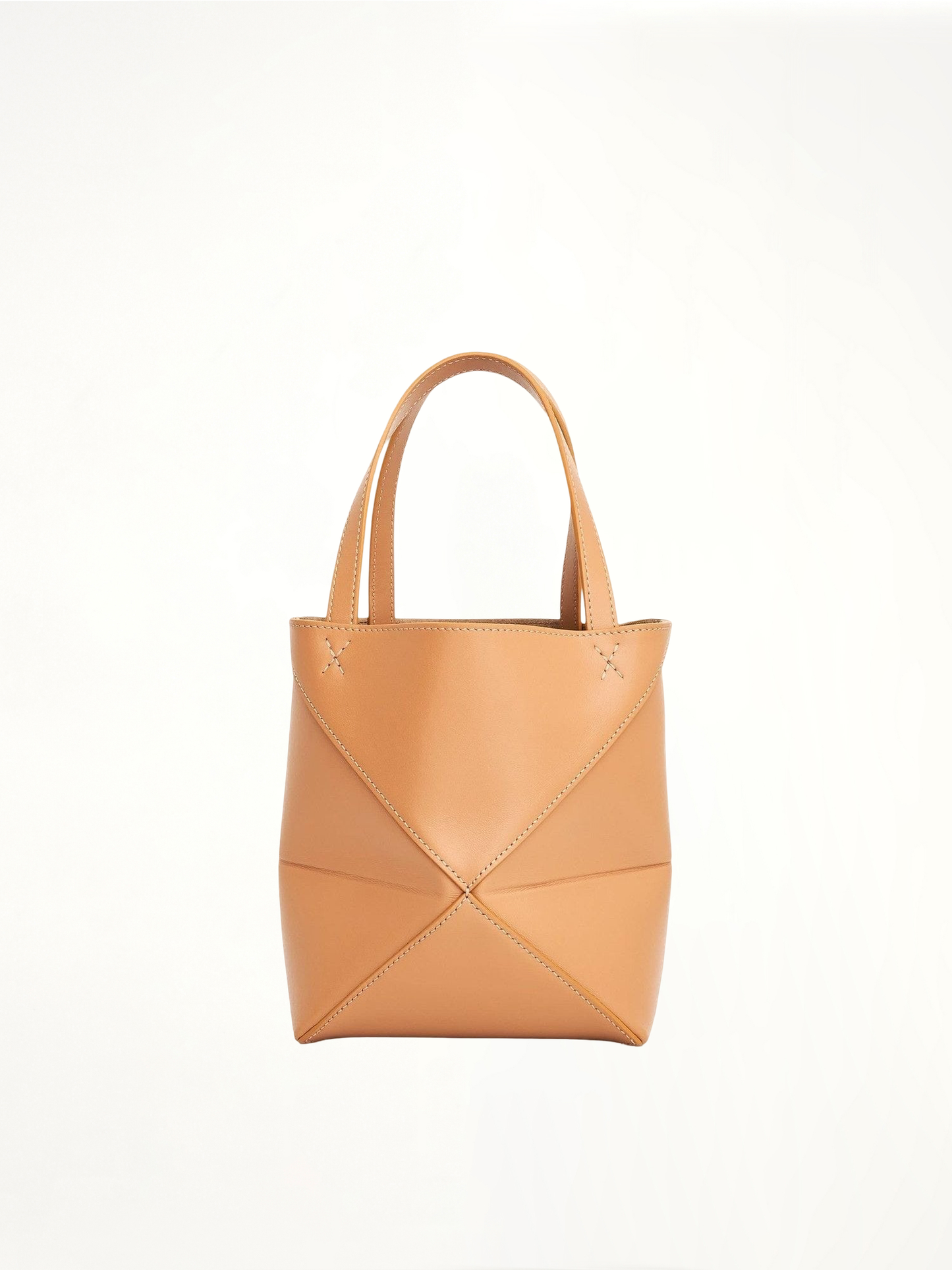 LOEWE Mini Puzzle Fold Tote Bag (Brown)