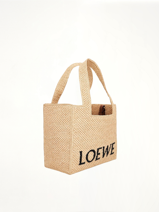 LOEWE Medium Logo Font Tote Bag (Natural)
