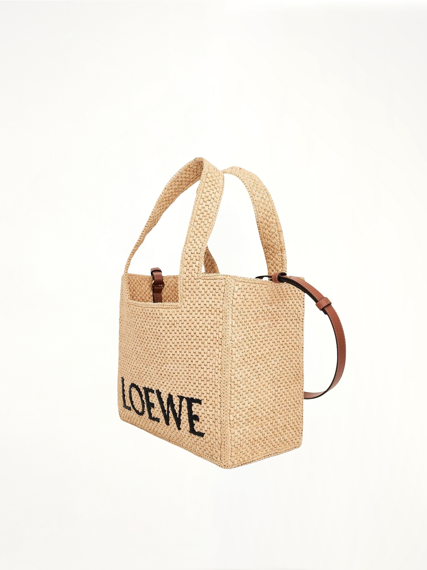 LOEWE Medium Logo Font Tote Bag (Natural)