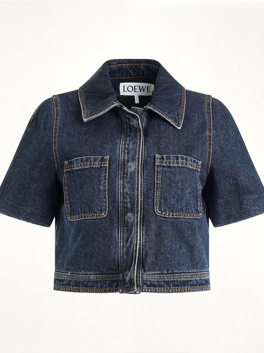Image of Coats & Jackets. Productname: LOEWE Reproportioned Denim Jacket in BLUE colour by brand - LOEWE