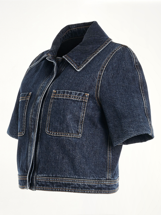 LOEWE Reproportioned Denim Jacket (Blue)