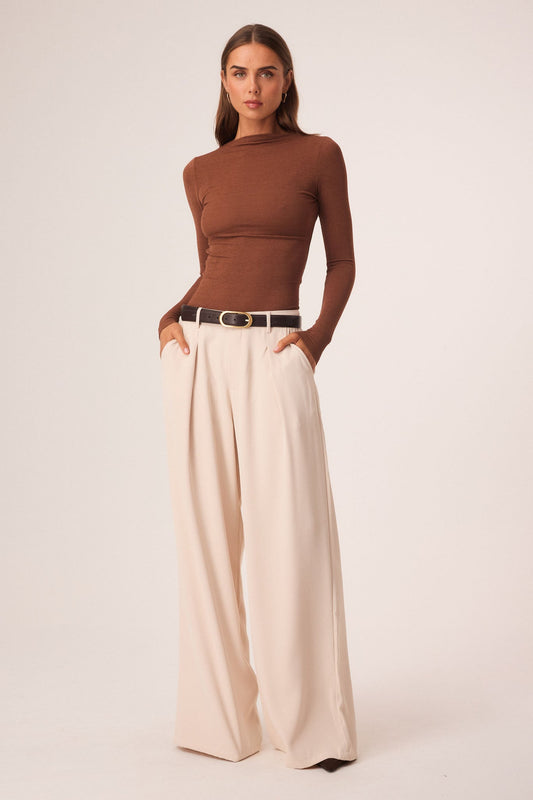 SNDYS KATYA LONG SLEEVE TOP (Mocha)