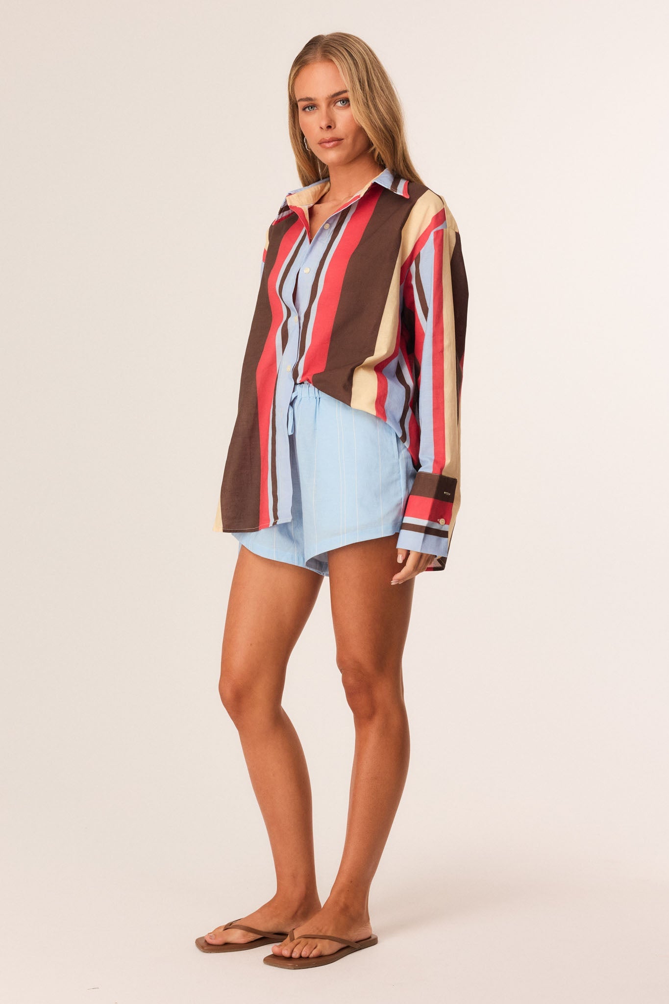 SNDYS EDIE SHORTS (Blue Pinstripe)