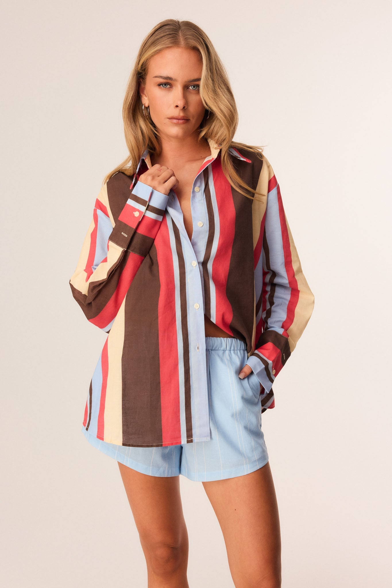 SNDYS TRUDIE SHIRT (Multi Stripe)