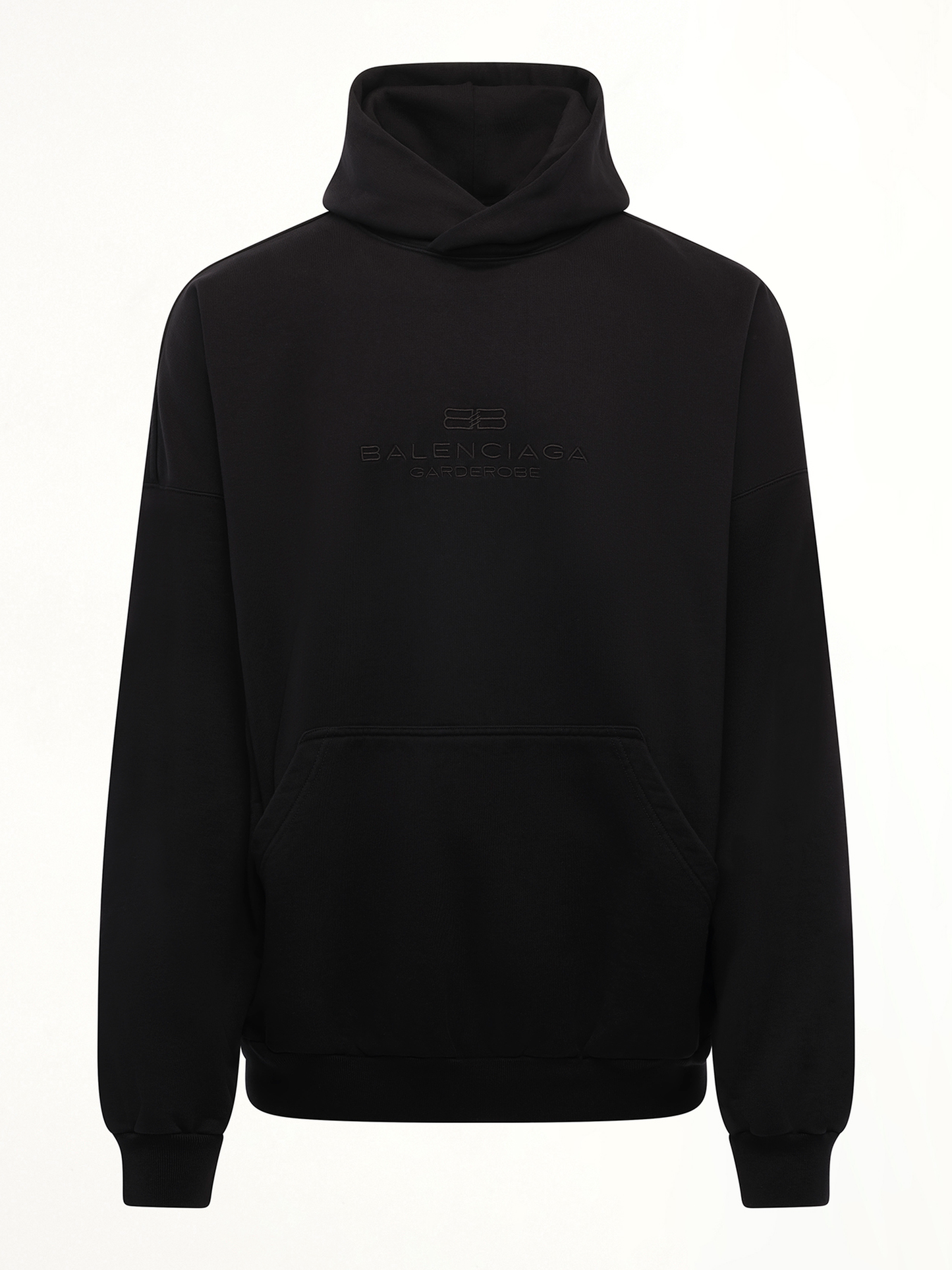 BALENCIAGA BB Embroidery Large Fit Hoodie (Black)