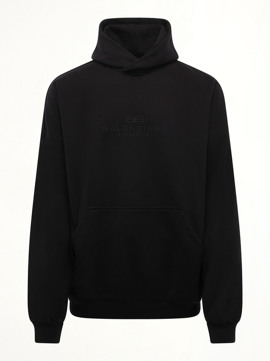 BALENCIAGA BB Embroidery Large Fit Hoodie (Black)