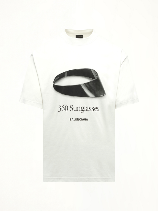 BALENCIAGA 360 Sunglasses Medium Fit T-Shirt (White)