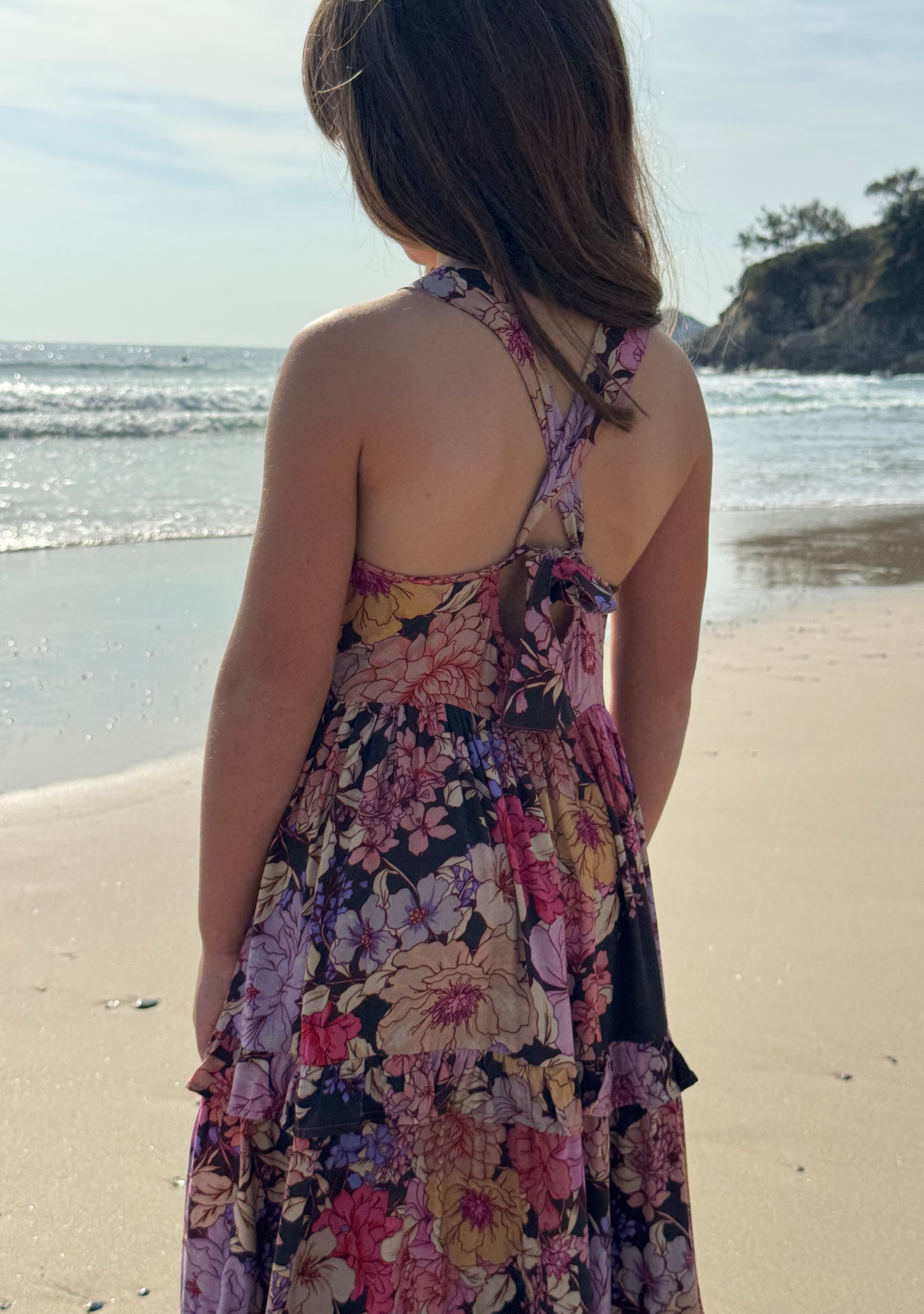 LITTLE AUGUSTE Lilah Maxi Dress (Black)