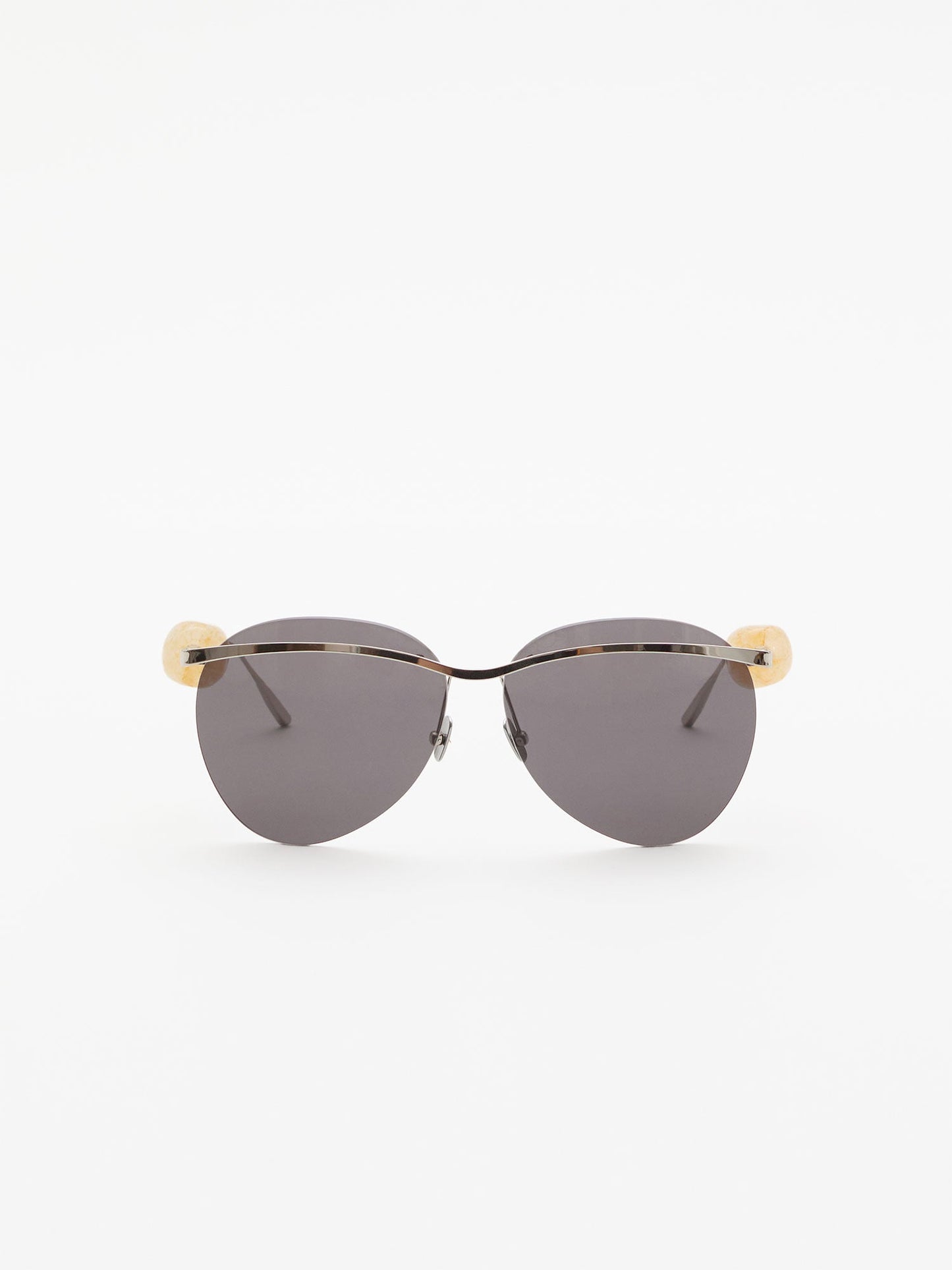 Image of Sunglasses. Product name - Lele Stone 76 Sunglasses in Citrine colour by brand - Embargo