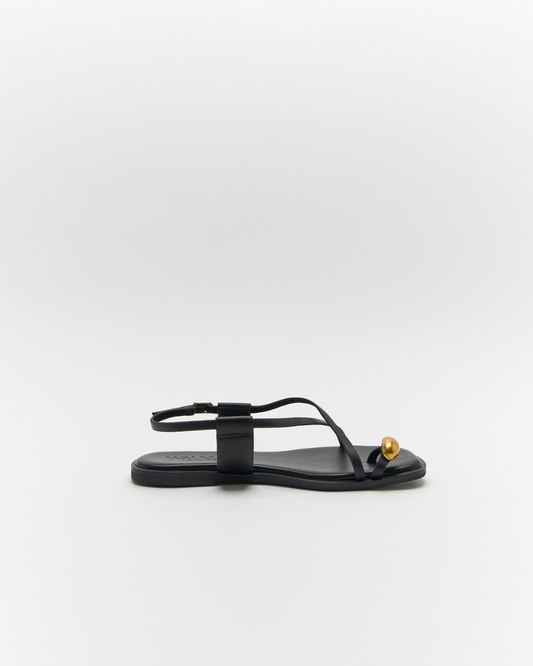 Image of Sandals. Productname: Walnut Melbourne Eliana Leather Sandal in Black colour by brand - Walnut Melbourne