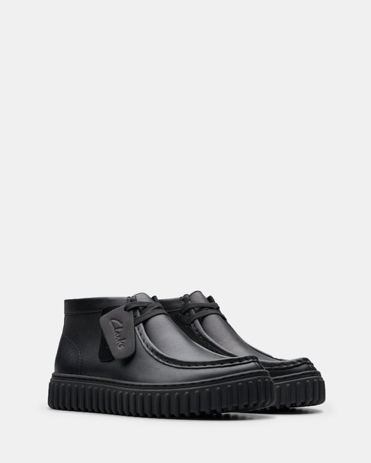 Tor Hill Older Kids Black Leather