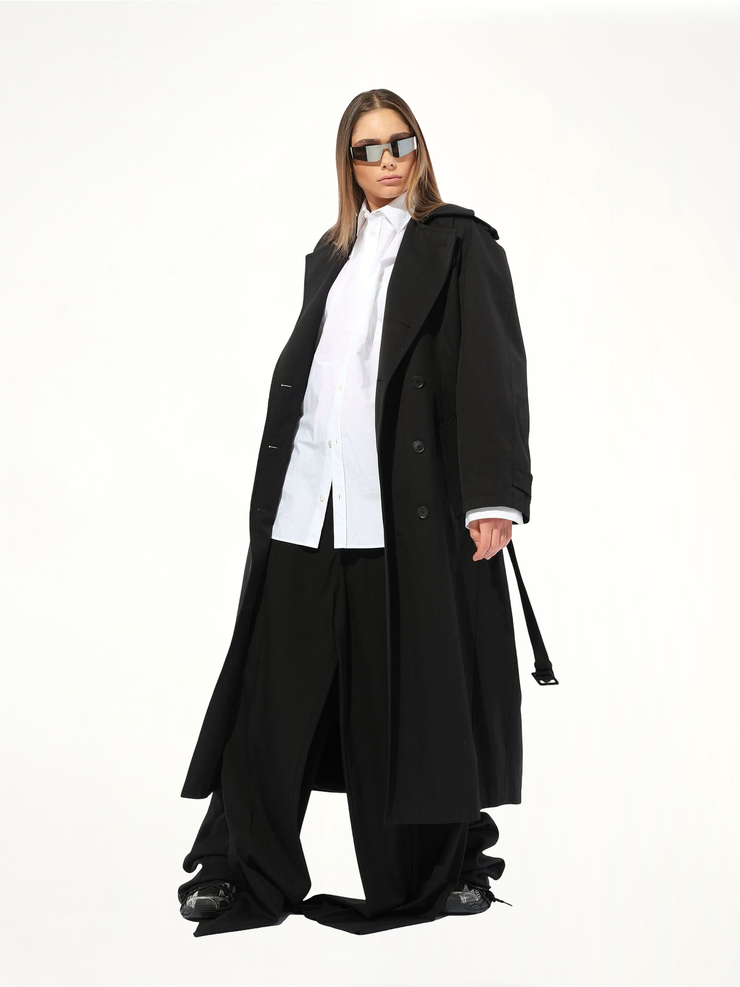 BALENCIAGA Deconstructed Double Front Pants (Black)