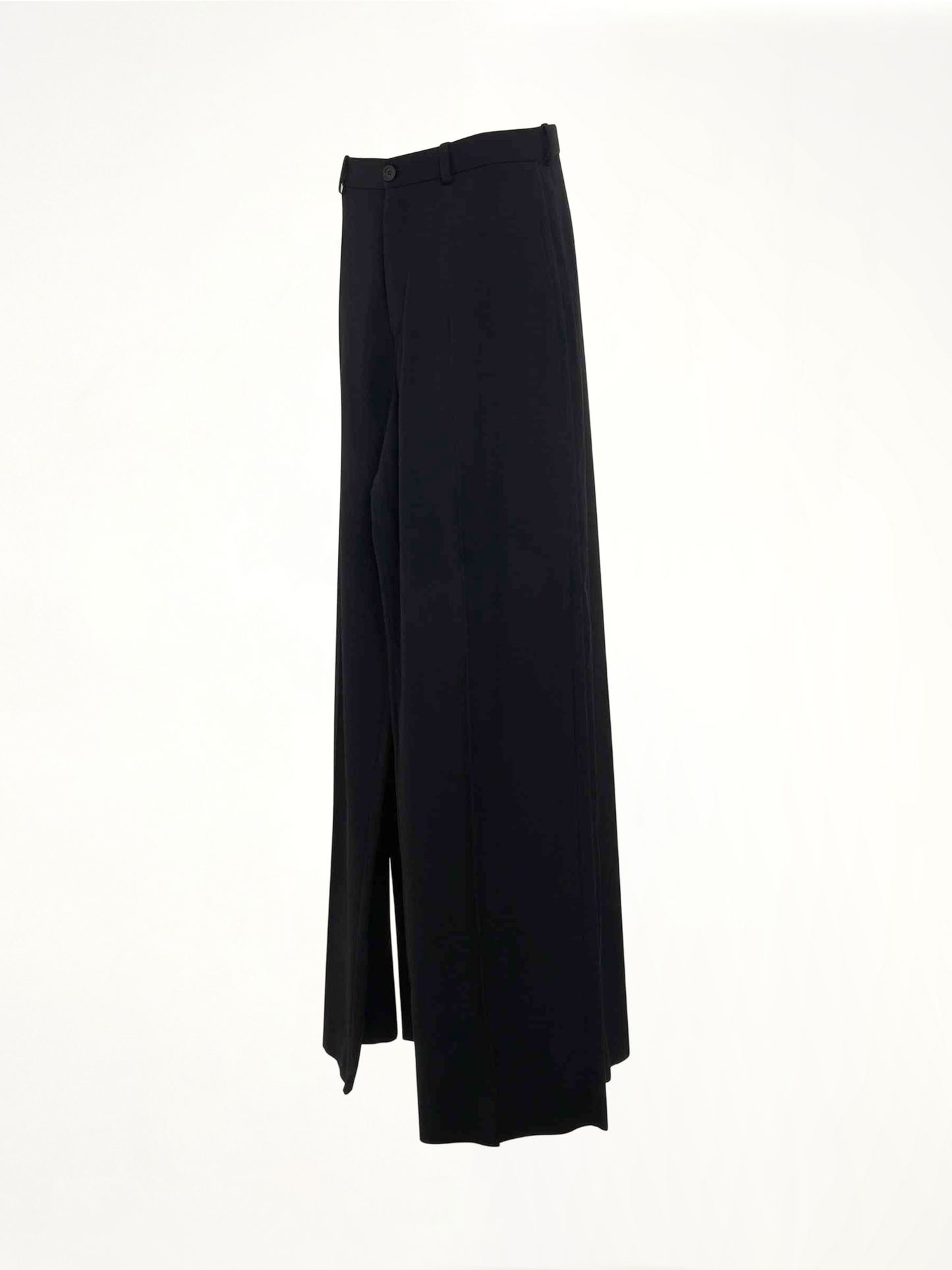 BALENCIAGA Deconstructed Double Front Pants (Black)