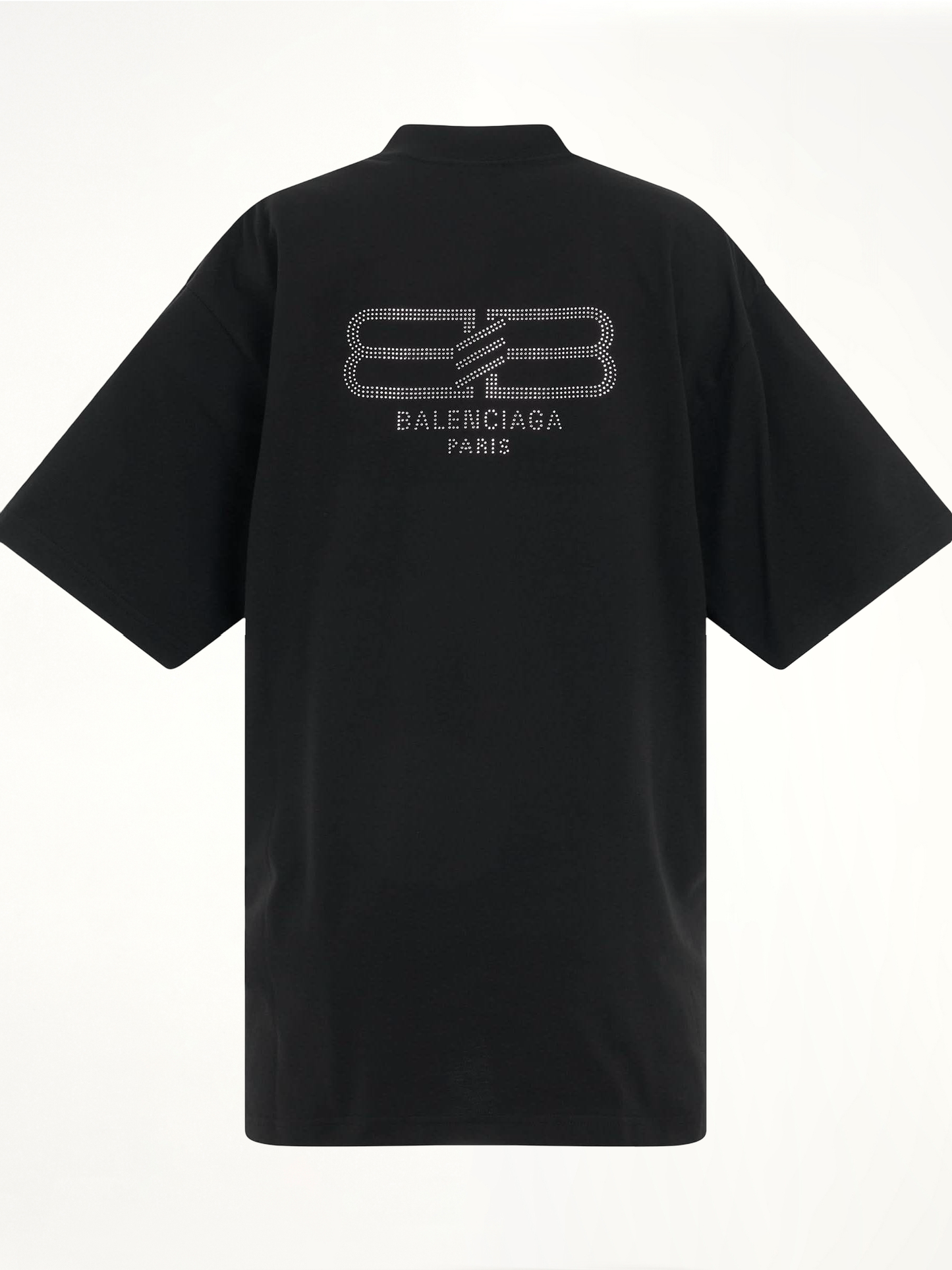 BALENCIAGA BB Paris Rhinestone T-Shirt (Black)