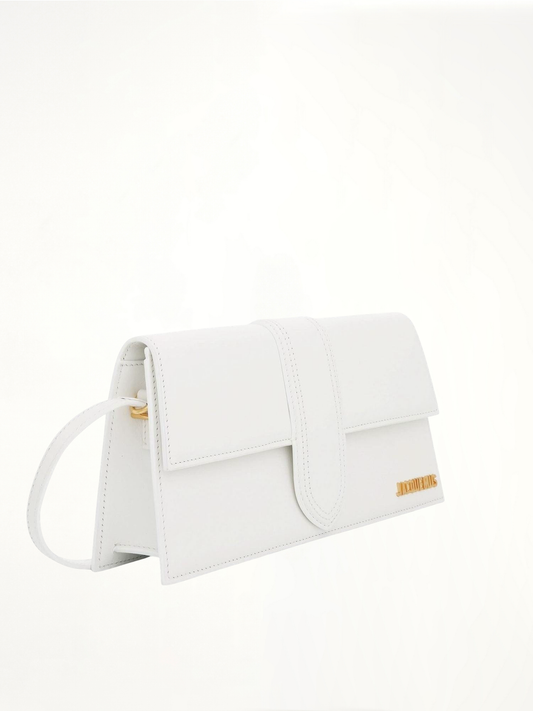 JACQUEMUS Le Bambino Long Leather Bag (White)
