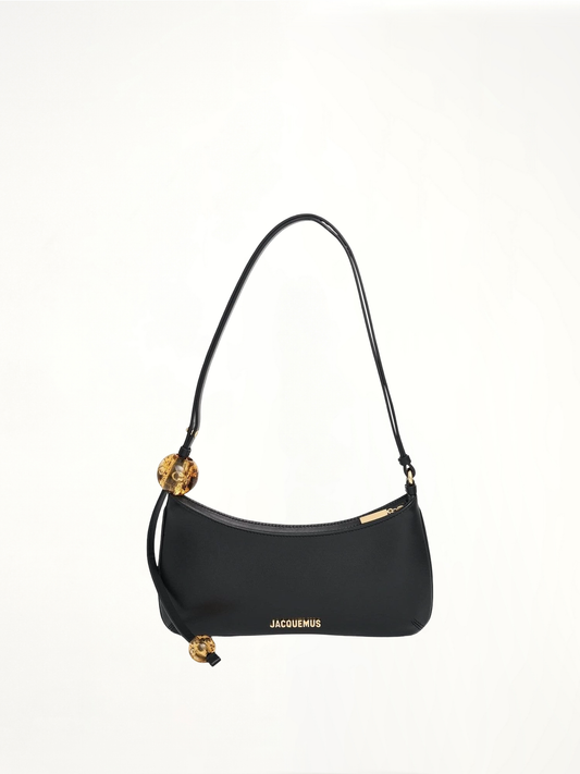 Image of Bags. Productname: JACQUEMUS Le Bisou Perle Leather Bag in BLACK colour by brand - JACQUEMUS