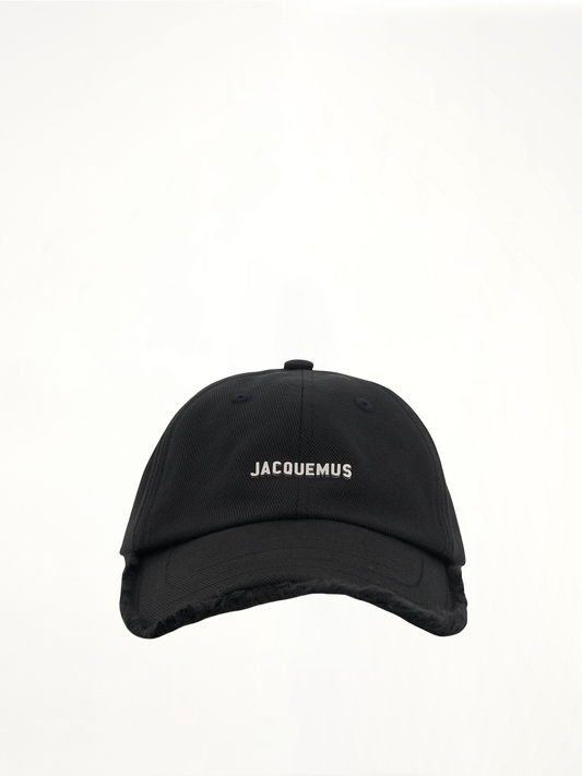 Image of Hats. Productname: JACQUEMUS Artichaut Fringe Baseball Cap in BLACK colour by brand - JACQUEMUS