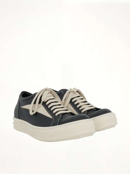 RICK OWENS Vintage Leather Sneaker (Black)