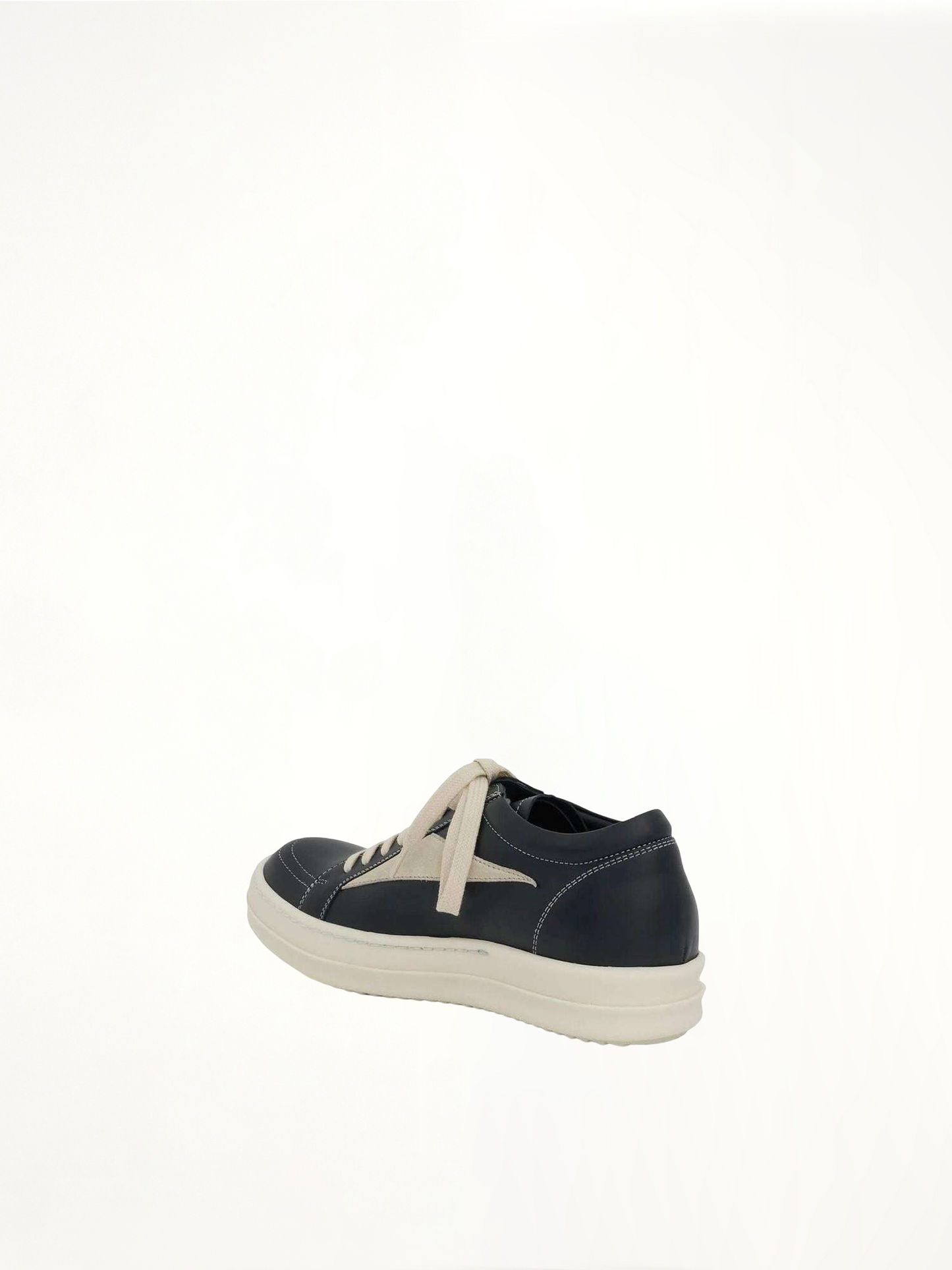 RICK OWENS Vintage Leather Sneaker (Black)
