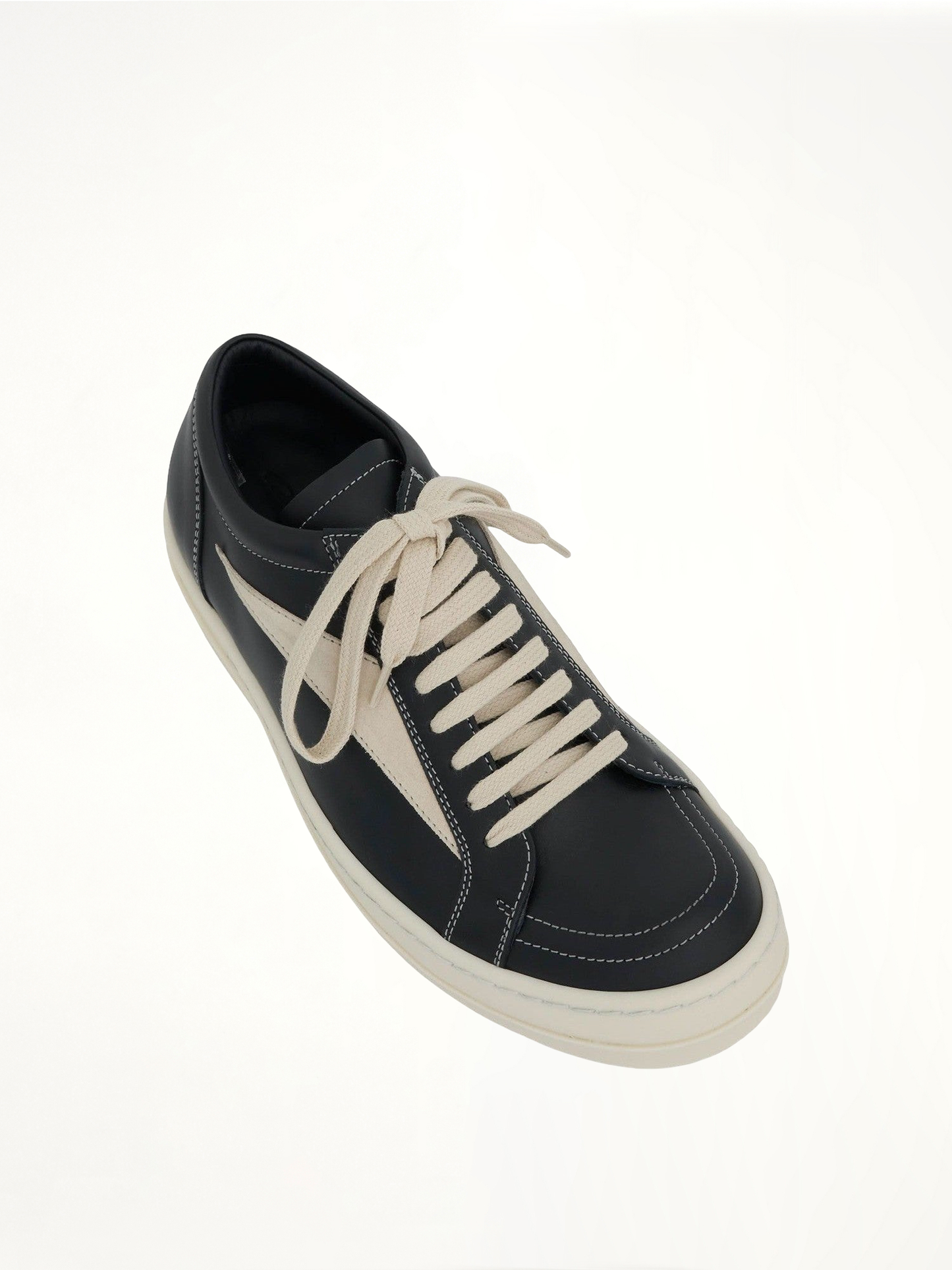 RICK OWENS Vintage Leather Sneaker (Black)