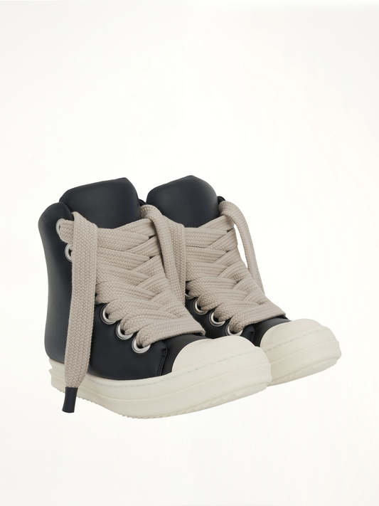 RICK OWENS Jumbo Lace Padded Sneakers (Black)